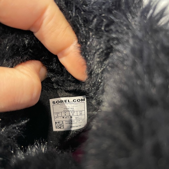 $85 Sorel Waterproof Black Pink Tweed Size 5 Winter Boots NY2424-010 Tivoli II - Picture 7 of 11